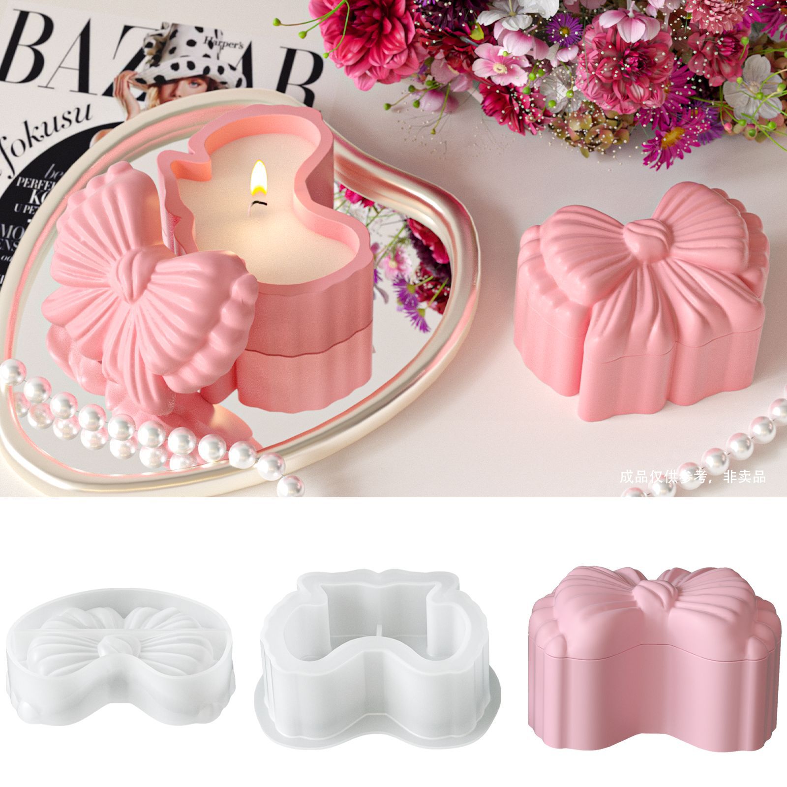 Resin Art Case - قالب سيليكون على شكل فيونكة مع