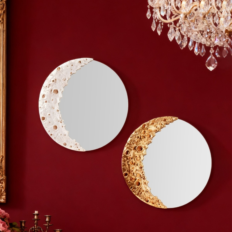 Resin Art Wallpaper - مرآة حائط دائرية جديدة مقاس 9