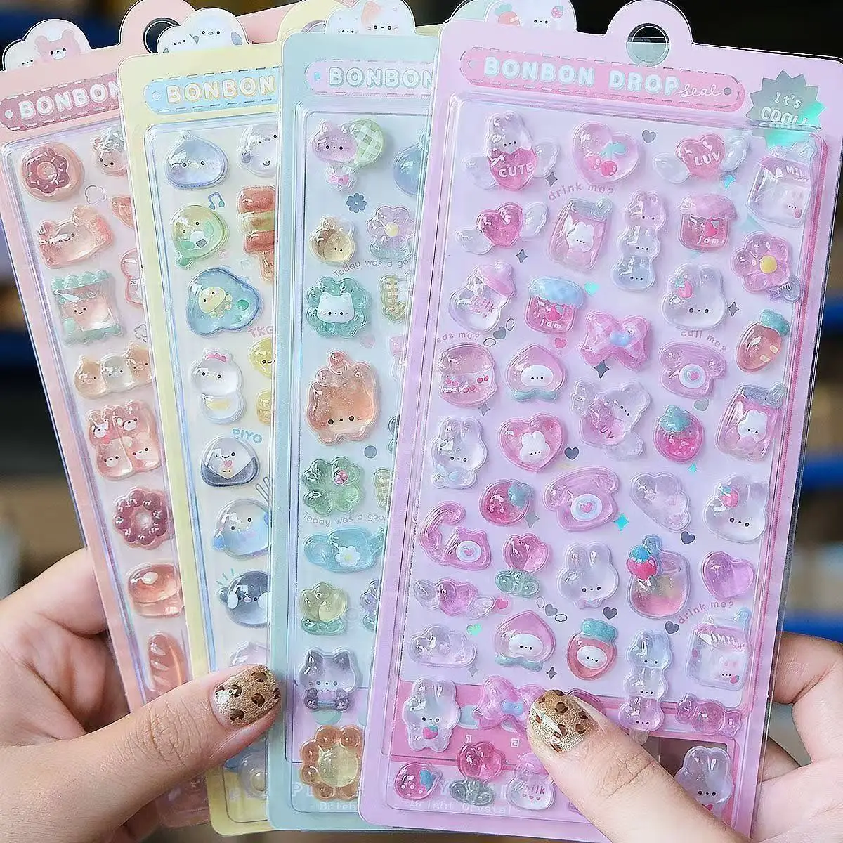 Resin Art Case - ملصقات كاواي ثلاثية الأبعاد من الراتنج