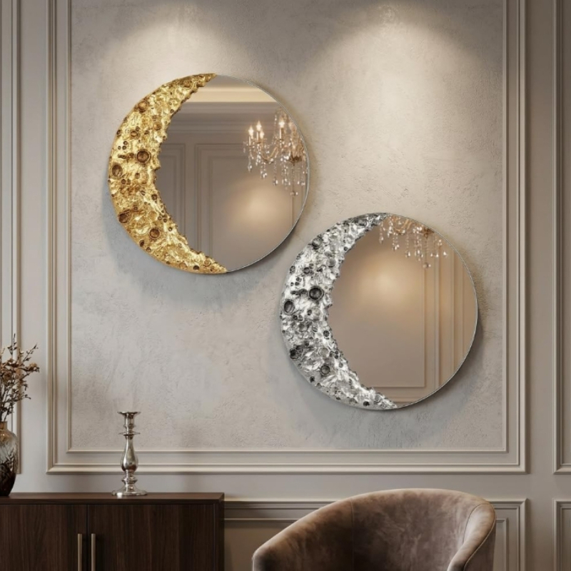 مرآة حائط دائرية جديدة مقاس 9  - مراجعة Resin Art Wallpaper وسعره
